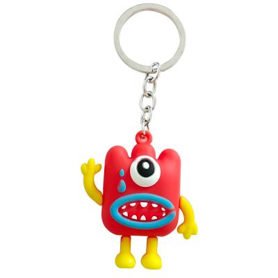 China 2022 New OEM Cute PVC Drop Glue Fun Monster 3d Chain Pendant Creative Gift for sale