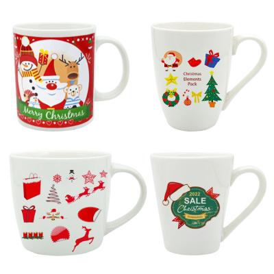 China Viable Wholesale Ceramic Customizable White Porcelain Cup Custom Christmas Coffee Mug Manufacturer-Supplier Logo Template Gift Boxed for sale