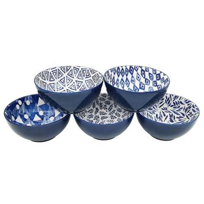 China Viable Top Factory Logo Pattern Custom Color Glazed Printed Ceramic Chinese Style Rice Soup Bowl for Home and Restaurant for sale