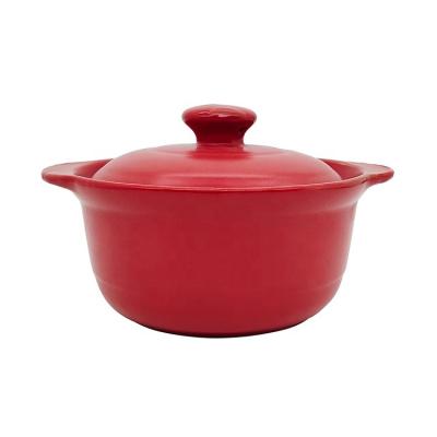 China Viable Factory Top Supplier Custom Heat Resistant Ceramic Stock Pot Ceramic Stew Pot Commercial or Household Casserole Soup Pot with Lid for sale