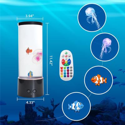 China Remote Control Jellyfish LED Night Light Modern Jellyfish Lamp 16 Colors For Kids Christmas Night Lamp for sale