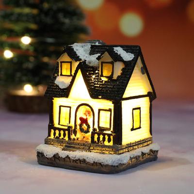 China Contemporary Mini Resin LED Micro Landscape Light Home Decorations Christmas Ornaments Small Christmas Gifts For Kids for sale