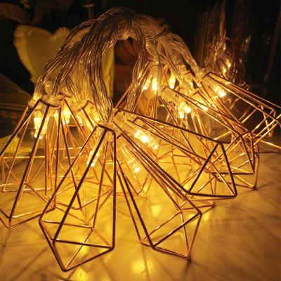 China New-designed 10/20LED Battery Powered Led String Decorative Light Glitter Star Leaves Ball Christmas String Lamp for sale