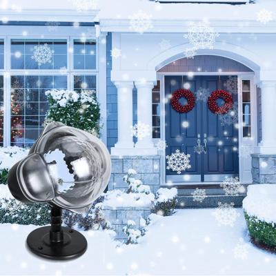 China New Christmas White Rotating White Stage Light LED Snowfall Laser Projector Lamp Waterproof Snowstorm Garden Landscape Lawn Lamp for sale