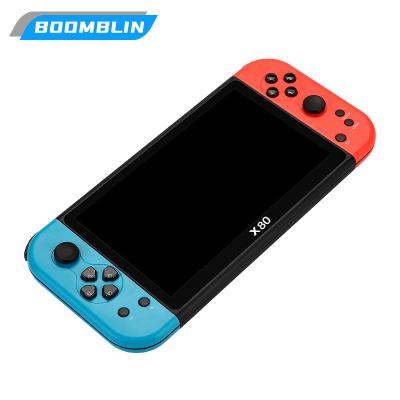 China Retro Game Playing X80 Handheld Game Console Big Screen 7inch Retro Video Game Console Built-in 15000 Gaming Console Retro Video Game Console for sale