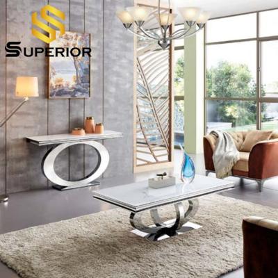 China Luxury Mirrored Glass Sofa Top Coffee Table (Other) Rectangle Adjustable Silver Metallic Base Round Shape for sale