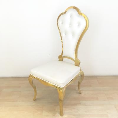 China Modern Luxury Design Gold Wedding Chairs For Bride And Groom for sale