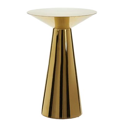 China modern outdoor stainless steel gold round bar table for hotel restaurant and wedding for sale