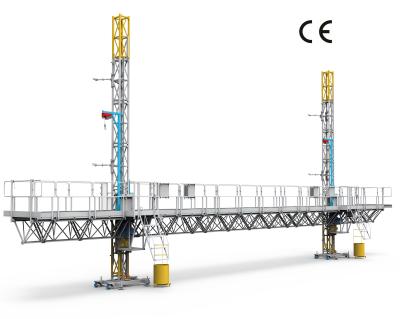 China Construcción y decoración de la pared del edificio de la plataforma del palo que suben confiable en venta