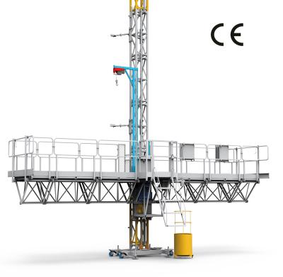 China plataforma de trabajo del palo de la carga útil que sube 1500Kg para la construcción de edificios, alto rendimiento en venta