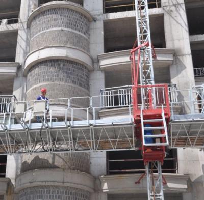 China Plataforma de trabajo del solo palo de la torre que sube, plataforma que sube del uno mismo de la construcción de edificios en venta