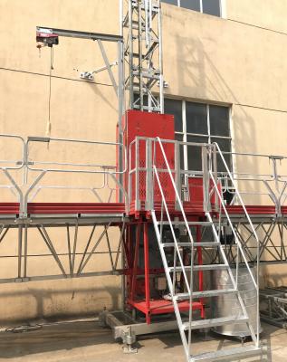 China Single Tower Mast Climbing Equipment Adjustable Height Work Platform For Building Construction for sale