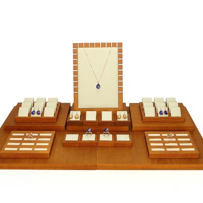 China Jewelry Display Stand Jewelry Solid Wood Set Display Props Ring Necklace Earrings Display Tray See Detail Page Below for sale