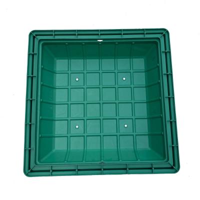 China Outdoor Easy Installation Square Grass Water Well Lawn Durable Hot Selling Plastic Manhole Cover for sale