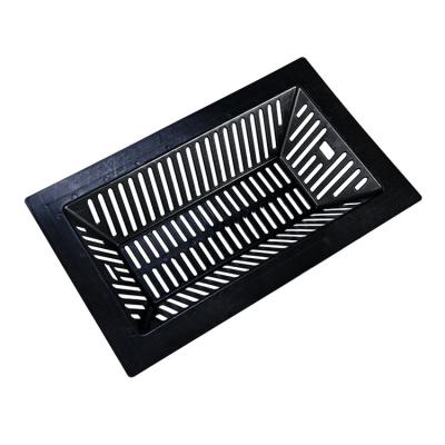 China Durable Custom Rectangle Manhole Ditch Grate Frame Black Plastic Road Sewer Drain Covers For Outdoor for sale