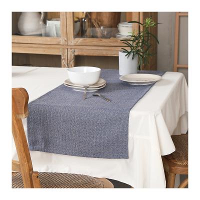 China Farmhouse Christmas Rustic Cotton Table Cloth Runners for Dining Kitchen Decoration for sale