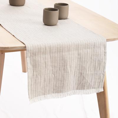 China 100% Modern Solid Woven Canvas Christmas Dining Table Runners For Kitchen Decoration for sale