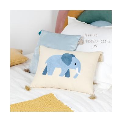 China Wholesale Modern Embroidered Viable Anti-pilling Tile Cushion Cover Custom Made Pillow Case Children for sale