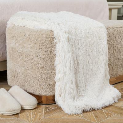 China Wholesale Custom Faux Fur Anti-pilling Reversible Living Room Christmas Throw Other Blanket For Gift for sale