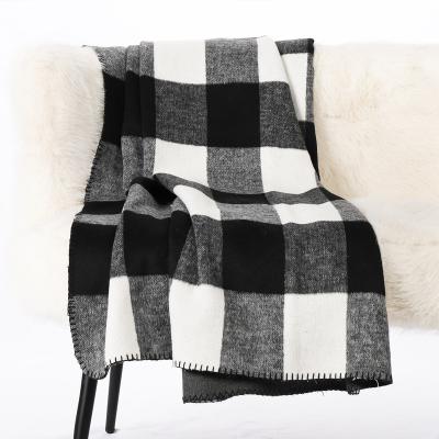 China Wholesale Jacquard Woven Crossover Pattern Anti-Static Other Custom Knit Throw Chunky Blankets Knitted Christmas Gift for sale