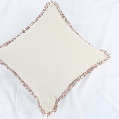 China Wholesale Home Christmas Anti-Pilling White Tiles Tassel Cushion Blankets With Farmhouse Decor for sale