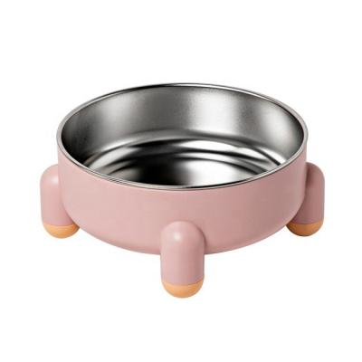 China Viable Kittens and Small Animals with Mat Cat Dog Bowl Pet Bowl Non-Slip Cat Feeding Bowls (Multicolor) for sale