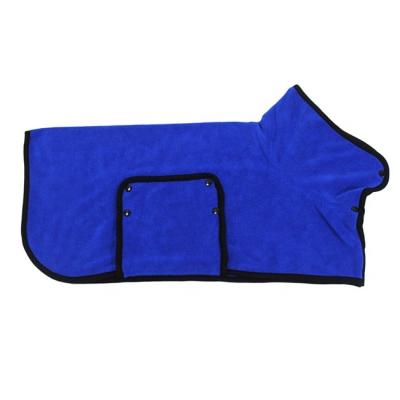 China Stocked Pet Towel Dog Absorbent Bath Fine Fiber Pet Bathrobe for sale