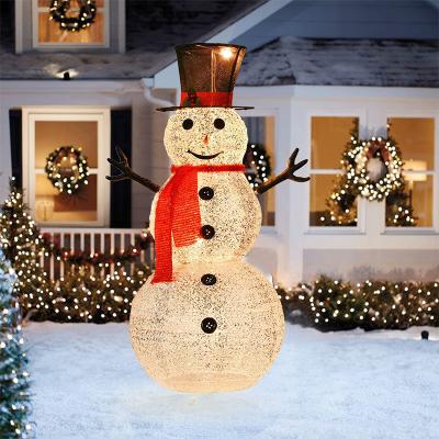 China Giant Collapsible Christmas Decorations Wholesale Lights Snowman String Light Outdoor Decorative Light for sale