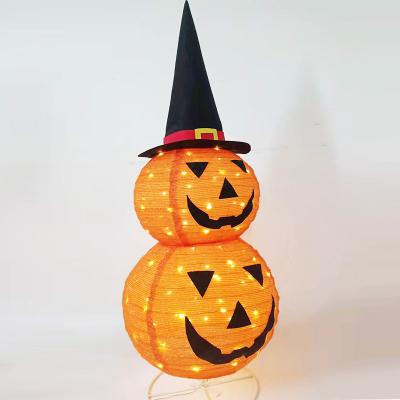 China Giant Collapsible Lights IP44 Halloween Traditional Collapsible Led Pumpkin Light Decoration Led Christmas Lights for sale