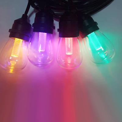 China Bulb String Light Controller Multi Color Holiday Lights Connectable Waterproof S14 Bulb String Light for sale