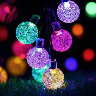 China String Light Indoor Outdoor Party Wedding Decoration PVC Crystal Ball String Lights For AA Batteries LED for sale