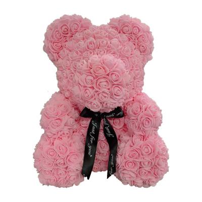 China Rose Bears with Box Rose Bear Flower Gifts Gift for Girlfriend Birthday Flower Bear Toy for Valentine Anniversary Birthday 25 for sale