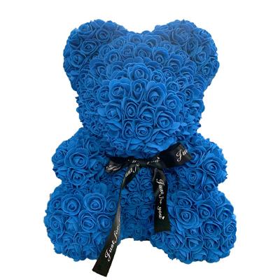 China New Artificial Flower Rose Bear Gift Rose Bear Valentines Day Gift for Girlfriend Unique Present Rose Flowers Bear Toy for Women 25 for sale