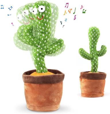 Cina Cute Plush Songs Stuffed Flowerpot Twisting Talking Dancing Cactus Doll Singing Music Cactus Plush Toy in vendita