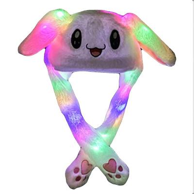 中国 COMMON Kids Can Move Hat Toy Gift with Light for Girl Girl Friend Hat for Kids Cute Plush Rabbit Pinch Rabbit Ear Hat 販売のため