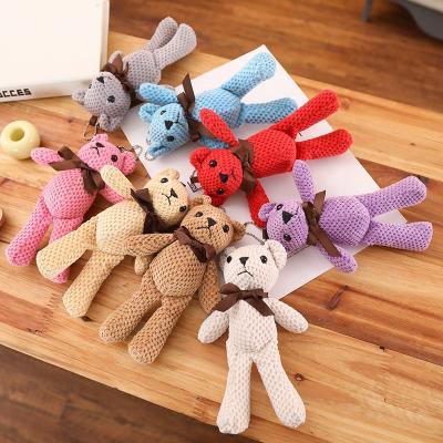 Chine Custom Key Chain Toy Teddy Bear Plush Stuffed Plush Pendant Comfortable Cheap Stuffed Key Chain Wholesale llavero à vendre