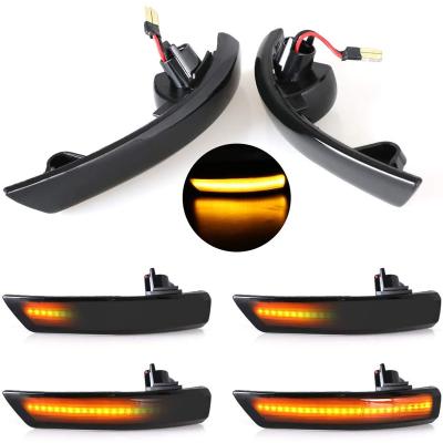 China Dynamic Smoked Lens LED Mirror Side Turn Signal Light For Ford Focus Mk 2 Mk3 Mondeo Mk4 Mondeo IV Blue Yellow Light for sale