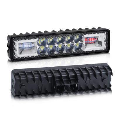 China Strob 12-24V 48W Strob Running Lights DRL LED Work Light Bar Spotlight Fog Offroad Warning Lamp Blue Red Blue for sale