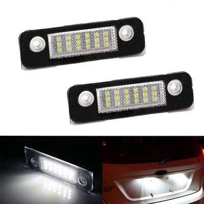 China 1Pair 6000K White Car LED Number License Plate Lamp For Ford Fusion Fiesta Mondeo MK2 96.08-00.0 License Plate Light License Plate Light for sale