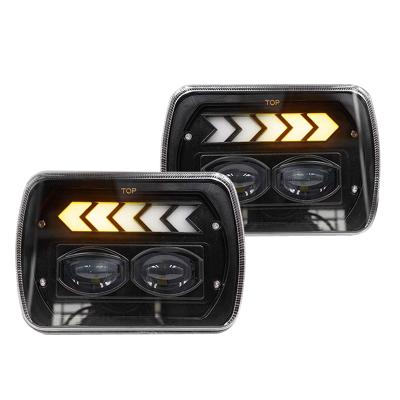 China Aluminum alloy 40W LED TOP headlights ForJeep Hi/Lo 5x7 beam cherokee DRL led light headlight auto accessories for sale