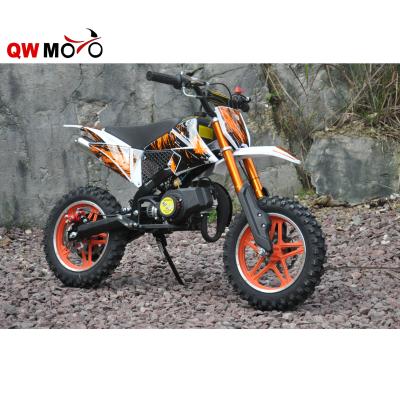 China QWMOTO 2019 Hot Sale 49CC Mini Moto 2 Racing Dirt Bike For Kids 50cc QWMPB-01 2.50-10 for sale