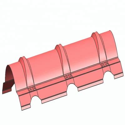 China Ridge Cap Roll Forming Machine Villa Steel Roof Tile Ridge Cap Roll Forming Machine for sale