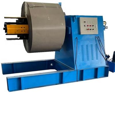 China Garment shops 5 ton 7 ton 10 ton hydraulic steel strips coil decoiler with car uncoiler accessories for sale