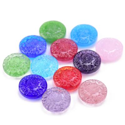 China Beads For Jewelry Making DIY Beads 25x25mm Charms Round Oblate Lampwork Glass Loose Pendant Beads Jewelry Making DIY for sale