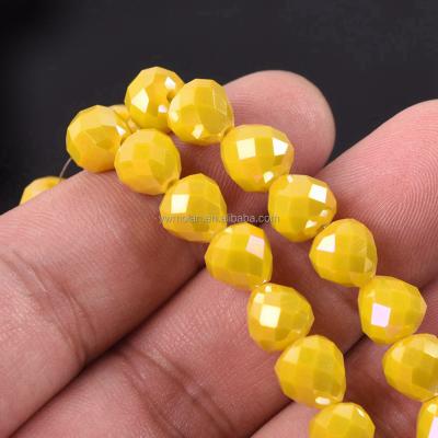 China Beads For Jewelry Making DIY Crafts 8mm Teardrop Ball Crystal Glass Faceted Loose Beads Lot For Jewelry Making DIY Crafts Findings for sale