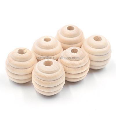 China Beads For Jewelry Making DIY Crafts 20x20mm Round Shape Big Natural Wood Handcraft Loose Beads For DIY Crafts Jewelry Making for sale