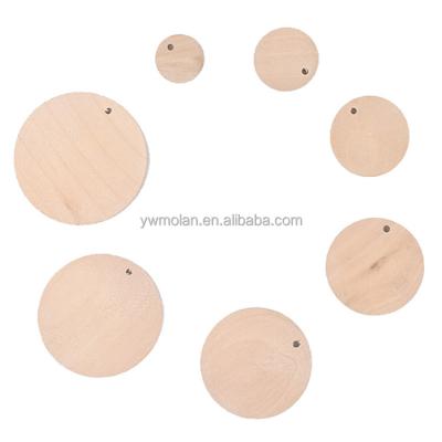 China Beads For Jewelry Making DIY Beads Flat Round Coin Natural Wood 15mm 20mm 25mm 30mm 35mm 40mm 50mm Loose Pendants Beads For DIY Pendant Beads Jewelry Making for sale