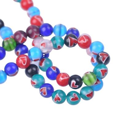 China Beads For Jewelry Making DIY Crafts 8mm Mixed Flowers Millefiori Loose Spacer Glass Beads Lots For DIY Crafts Jewelry Making Findings for sale