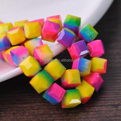 China Beads For Jewelry Making DIY Crafts 8mm10mm Colors Coated Czech Glass Cube In Place Faceted Loose Spacer Beads Wholesale Lot For Jewelry Making DIY Crafts Findings for sale