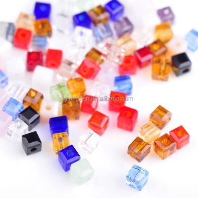 China Beads For Jewelry Making DIY Crafts Pure Color Plated AB Cube Square Faceted Czech Crystal Glass 3mm 4mm 6mm 8mm 10mm Loose Crafts Beads Batch For Jewelry Making DIY for sale